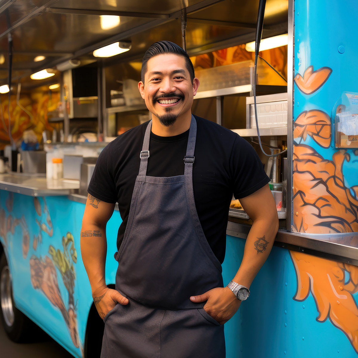 Foodtrucks - Foodtruck ondernemer werkt met CaterAssist